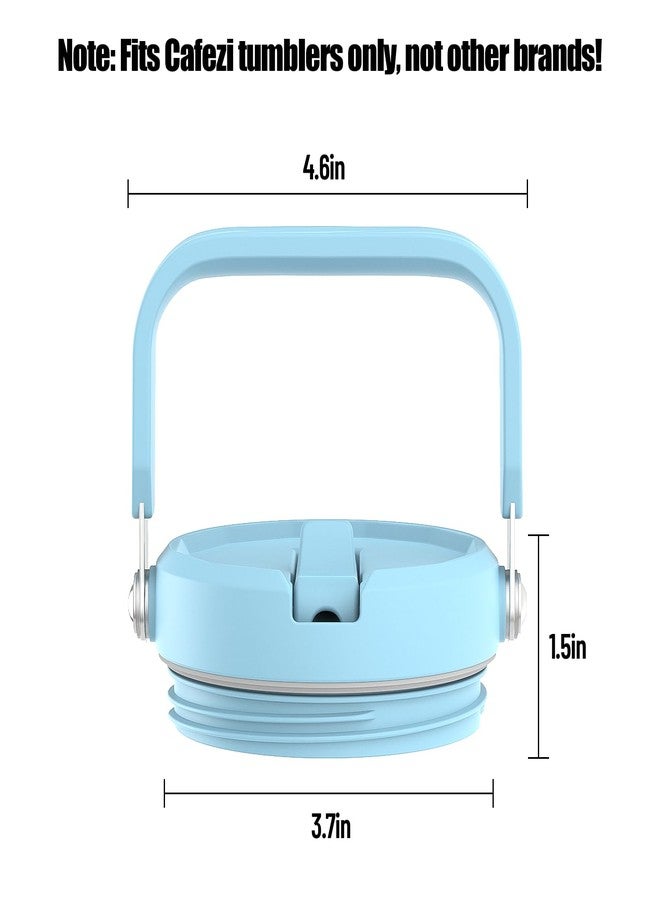 Cafezi Replacement Lid with Flip Straw and Top Handle, Fits Only Cafezi 30oz/40oz/50oz/64oz Tumblers, Screw On (Light Green) - Image 2