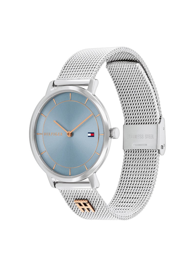 TOMMY HILFIGER ساعة يد أنالوج نسائية بحالة زرقاء دائرية - 1782738 - Image 1