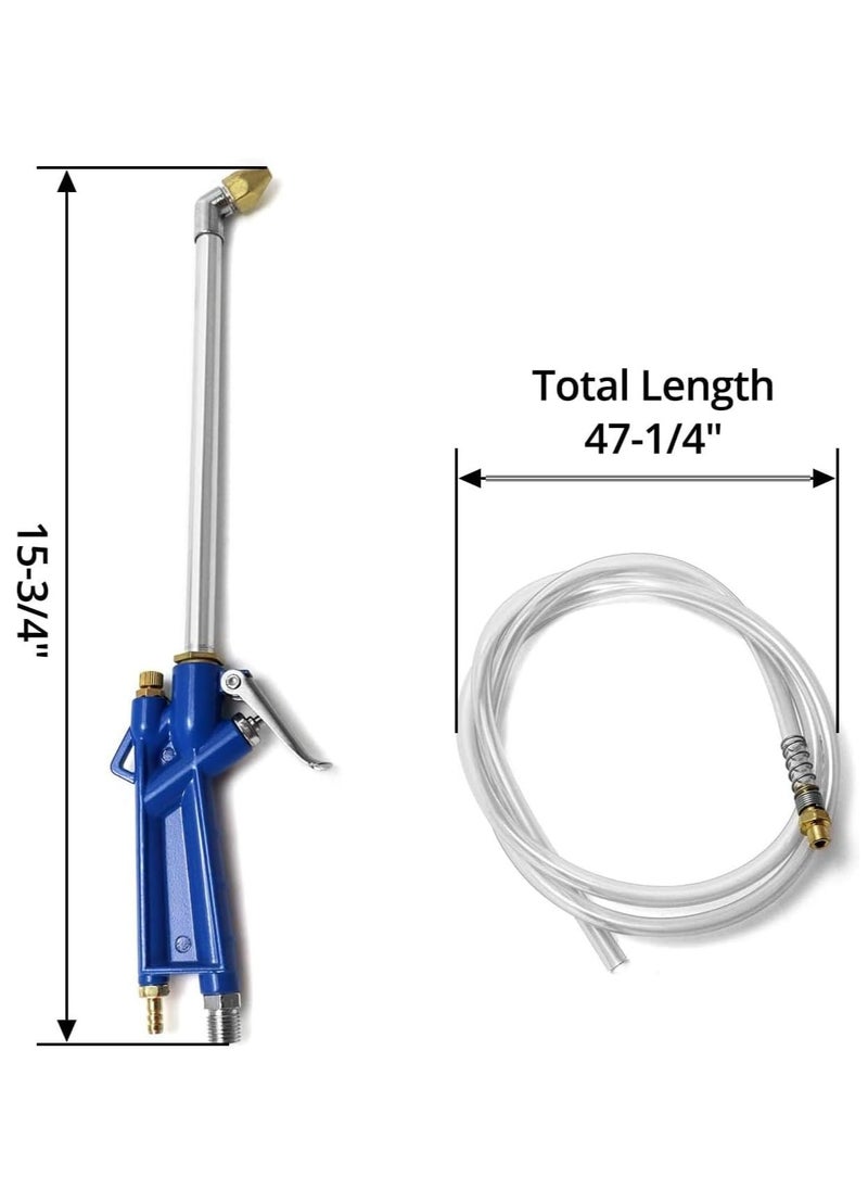 Air Blow Gun Pneumatic Engine Cleaning Gun with 4Ft Hose, Siphon Spray Gun Cleaning Kit – Car Engine Cleaner Degreaser Tool (Blue)