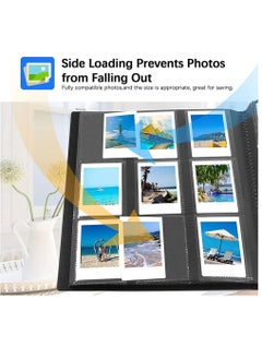 NANAO ألبوم كتاب صغير من قطعة من Moment، ألبوم صور 432 جيبًا لكاميرا Fujifilm Instax Mini، لكاميرا Fujifilm Instax Mini 11 90 70 9 8+ 8 LiPlay الفورية (أسود)  - Image 4