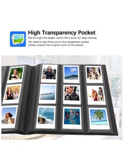 NANAO ألبوم كتاب صغير من قطعة من Moment، ألبوم صور 432 جيبًا لكاميرا Fujifilm Instax Mini، لكاميرا Fujifilm Instax Mini 11 90 70 9 8+ 8 LiPlay الفورية (أسود)  - Image 3