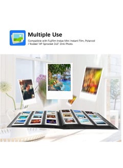 NANAO ألبوم كتاب صغير من قطعة من Moment، ألبوم صور 432 جيبًا لكاميرا Fujifilm Instax Mini، لكاميرا Fujifilm Instax Mini 11 90 70 9 8+ 8 LiPlay الفورية (أسود)  - Image 5