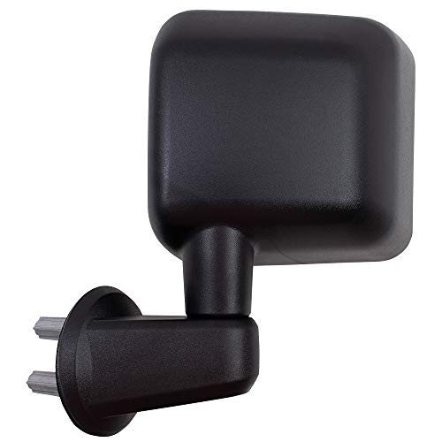 Brock Replacement Driver Manual Side View Mirror Textured Compatible with 2007-2017 Wrangler 2018 Wrangler JK 68081251AA - Image 3