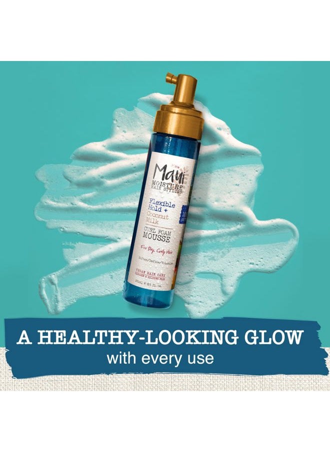 MAUI MOISTURE Flexible Hold + Coconut Milk Curl Foam Mousse, for Curly Hair Styling, No Drying Alcohols, Parabens or Silicone, 8.5oz  - Image 2