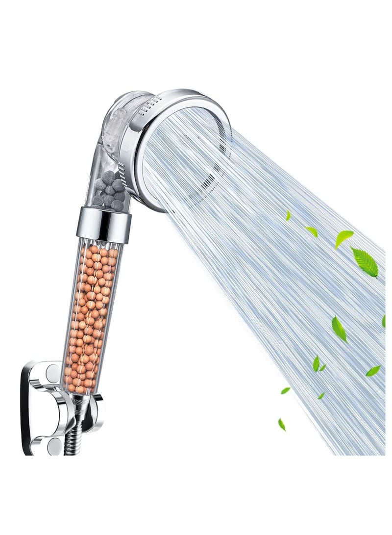 Excefore Shower Head Filter, Water Saving Filtration High Pressure for Low Pressure Increaser Shower , Handheld Shower Heads for Hard Water , 3 Spray Modes Adjustable(White)  - Image 1
