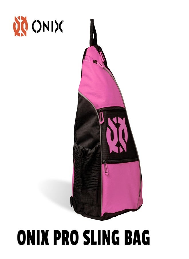 ONIX Pickleball Pro Team Sling Bag — Pink/Black with Adjustable Strap, Durable Construction, and Spacious Storage for Pickleball Gear - Image 2