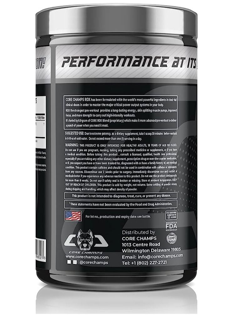 كور تشامبس كور شامبس RDX مكمل قبل التمرين بنكهة البرتقال 420 جرام - 30 حصة - Image 2