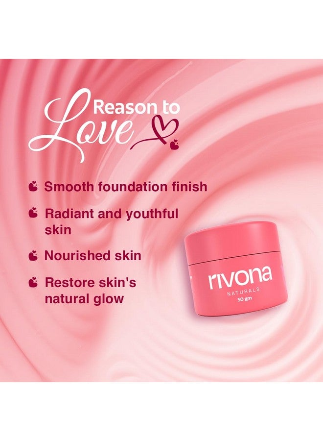 RIVONA NATURALS Bright Pink Face Cream | Long-Lasting Hydration, Anti-Aging & Dark Spot Corrector| Light Make Up Look | Vegan | Niacinamide & Mulberry Extracts| Dermatologically Tested,50 Gm - Image 4