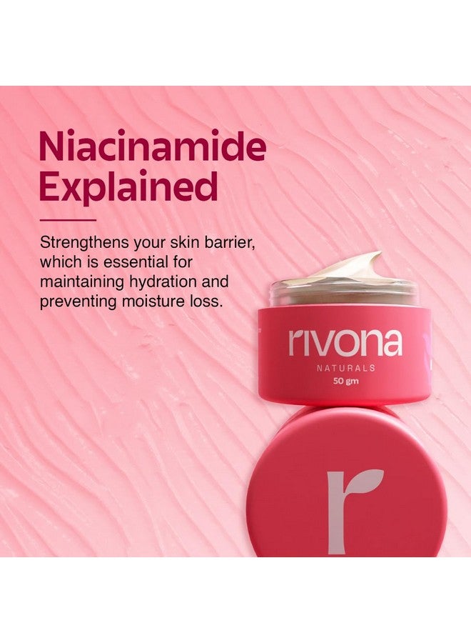 RIVONA NATURALS Bright Pink Face Cream | Long-Lasting Hydration, Anti-Aging & Dark Spot Corrector| Light Make Up Look | Vegan | Niacinamide & Mulberry Extracts| Dermatologically Tested,50 Gm - Image 3