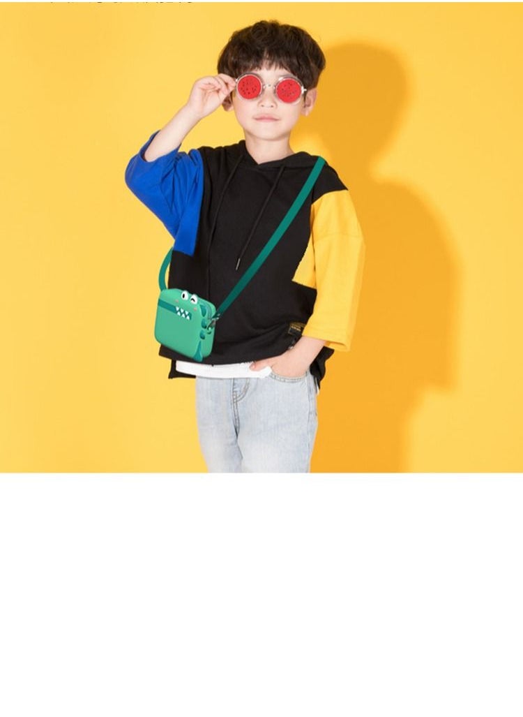 GULFLINK Kids Bags Children Shoulder Bags Girls Purse for Toys Cameras Children's Birthday Gift Green  - Image 3
