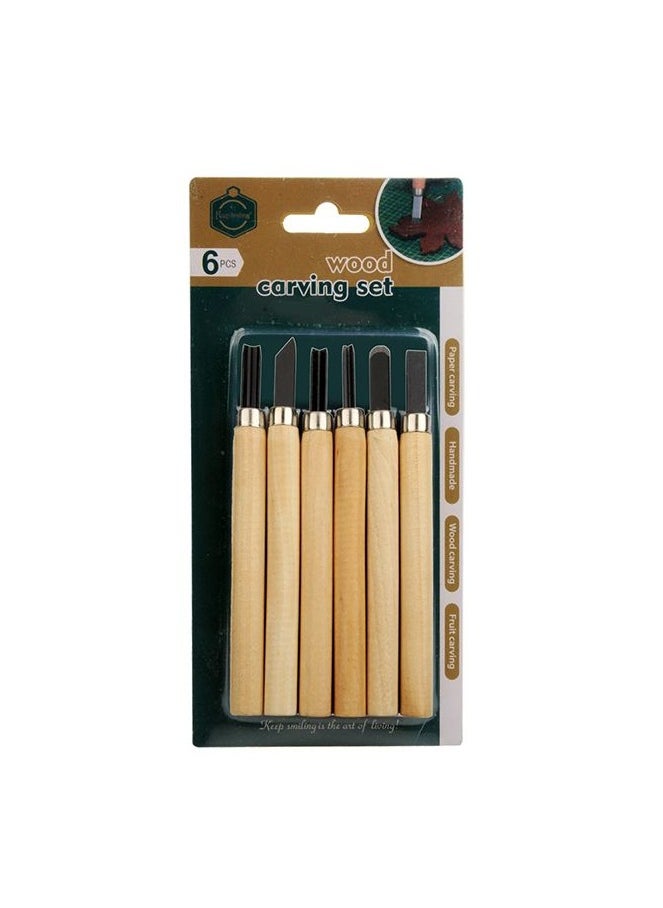 Keep Smiling Wood Carving Set DIY Tools Hand Chisels For Basic Woodworking Drop  - Image 1