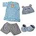 EKOKIZ Reborn Baby Dolls Clothes for Boys and Girls 2022 Inches Blue Bear Patterned Fashion Realistic Baby Doll Clothes Accessories Set for Newborn Baby Dolls Boy - Image 3