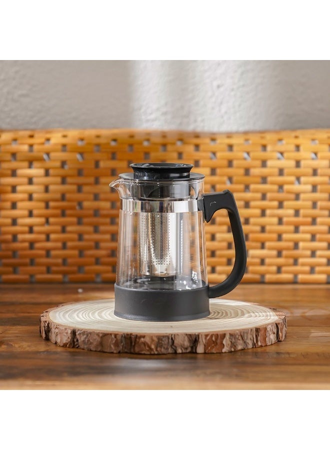 دانوب هوم دانون هوم إبريق شاي زجاجي أنيق 1000 مل مع فلتر لمحبي الشاي - Image 1