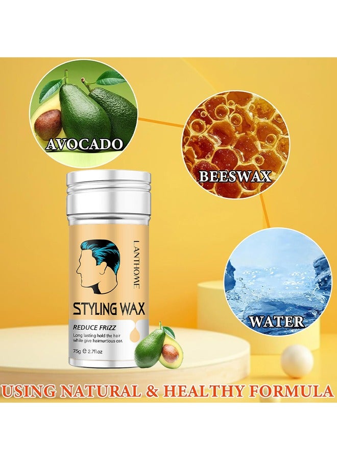 Lanthome Styling Hair Wax, Hair Wax Stick, Men's Styling Fragrance Natural Fluffy Oil Head Cream 75G - Image 3