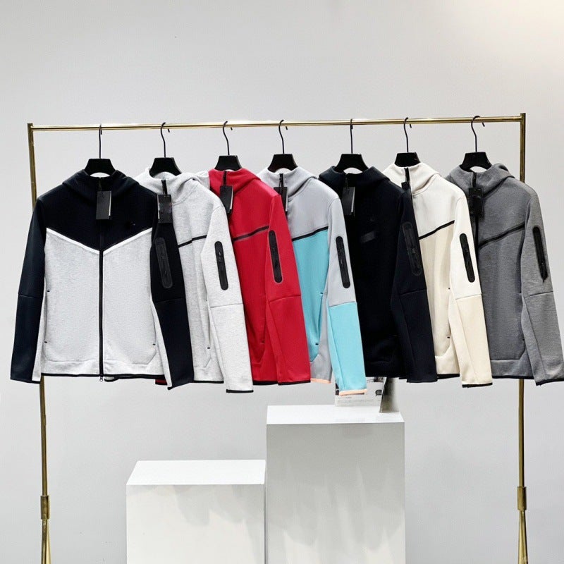 2024 Casual Sports Cotton Air Layer Hooded Zipper Cardigan Men'S Jacket 490 Coat - Image 5