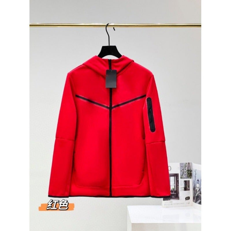 2024 Casual Sports Cotton Air Layer Hooded Zipper Cardigan Men'S Jacket 490 Coat - Image 1
