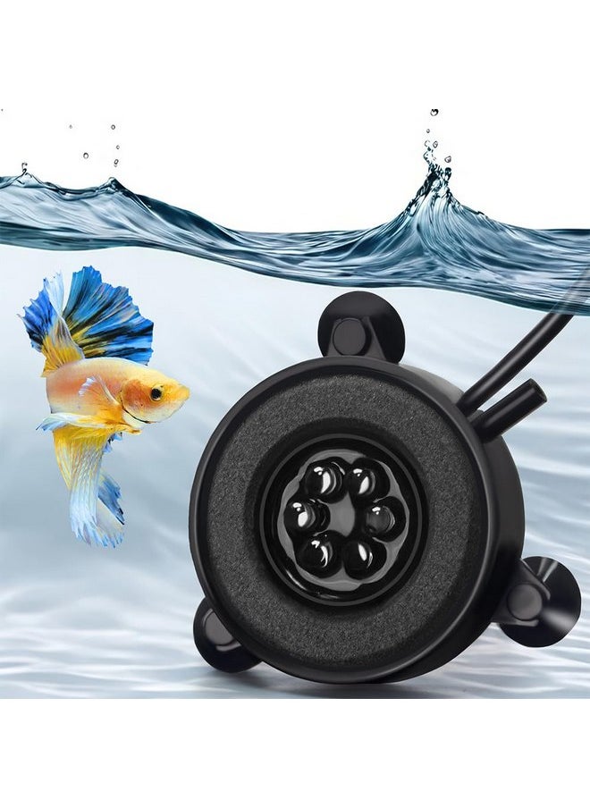 DATOO DaToo Aquarium LED Air Bubble Stone Disk Bubble Light 2 Inch with 6 Dazzle Color LEDs Fish Tank Oxygen Bubble LED Light Color Auto Changing with 3.5ft Air Tubing  - Image 1