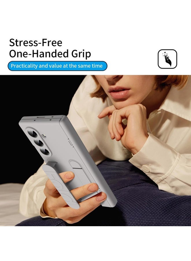 HuHa Case Cover For Samsung Galaxy Z Fold7 5G Bazher Shell Film Integrated Holder Shockproof Phone Case(Titanium original color) - Image 4