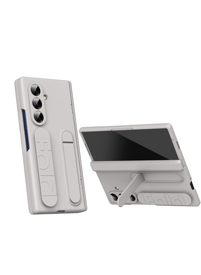 HuHa Case Cover For Samsung Galaxy Z Fold7 5G Bazher Shell Film Integrated Holder Shockproof Phone Case(Titanium original color) - Image 1