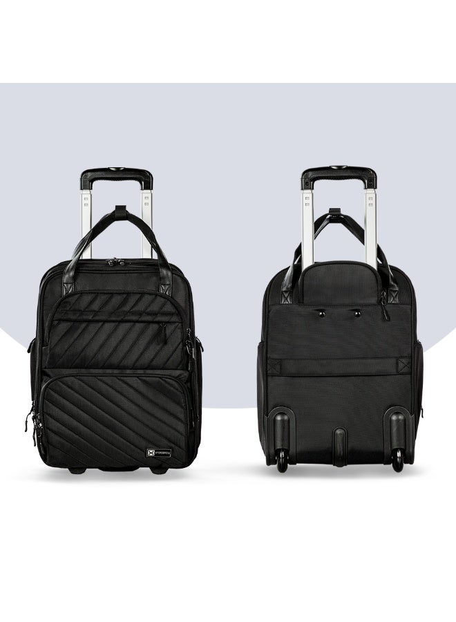 HYDROBREW Trolley 17" Travel Bag - Black | 2-in-1 Handbag & Cabin Trolley - Image 2