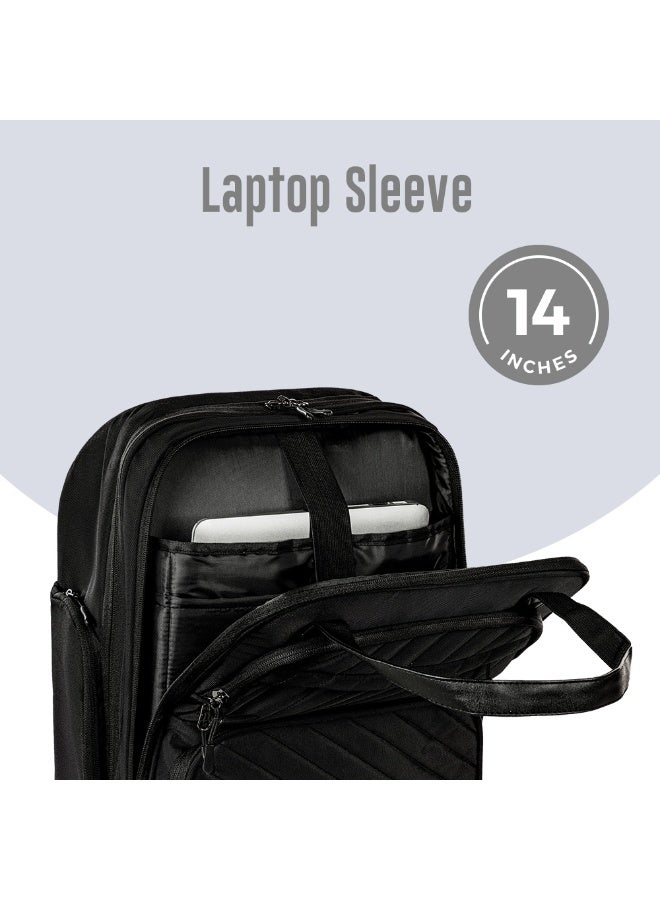 HYDROBREW Trolley 17" Travel Bag - Black | 2-in-1 Handbag & Cabin Trolley - Image 4