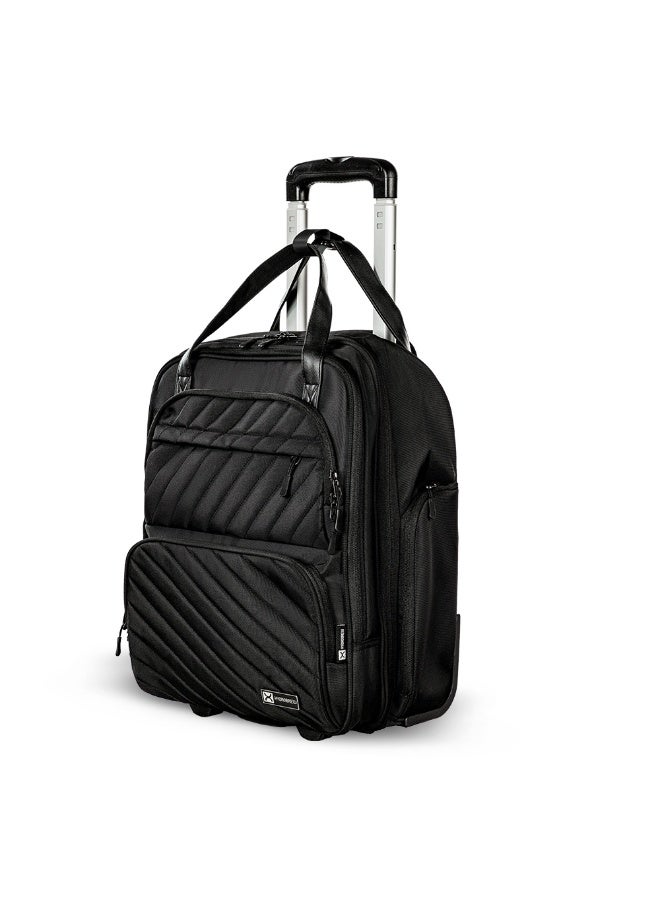 HYDROBREW Trolley 17" Travel Bag - Black | 2-in-1 Handbag & Cabin Trolley - Image 1