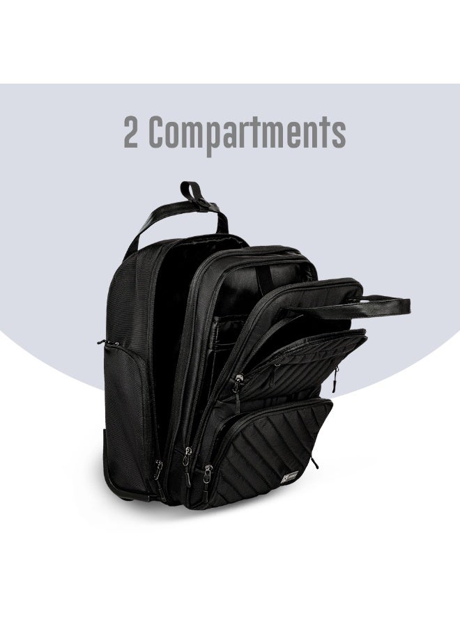 HYDROBREW Trolley 17" Travel Bag - Black | 2-in-1 Handbag & Cabin Trolley - Image 5