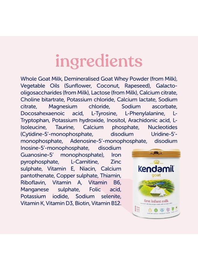 كينداميل حليب ماعز للأطفال الرضع، المرحلة الأولى، 800 غرام - Image 3