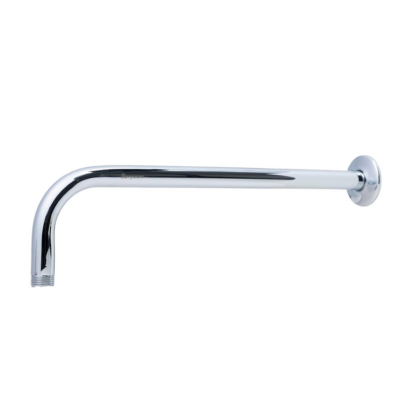 PARRYWARE Wall Mounted Shower Arm Chrome 380 mm 15 inch Long Round 90 Degree Bend Brass Body Shower Arm for Over Head Shower for Bathroom T9802A1 - Image 1