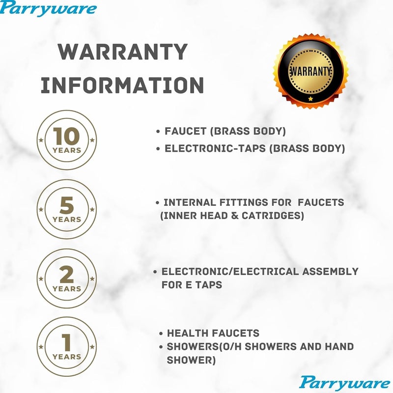 PARRYWARE Wall Mounted Shower Arm Chrome 380 mm 15 inch Long Round 90 Degree Bend Brass Body Shower Arm for Over Head Shower for Bathroom T9802A1 - Image 5