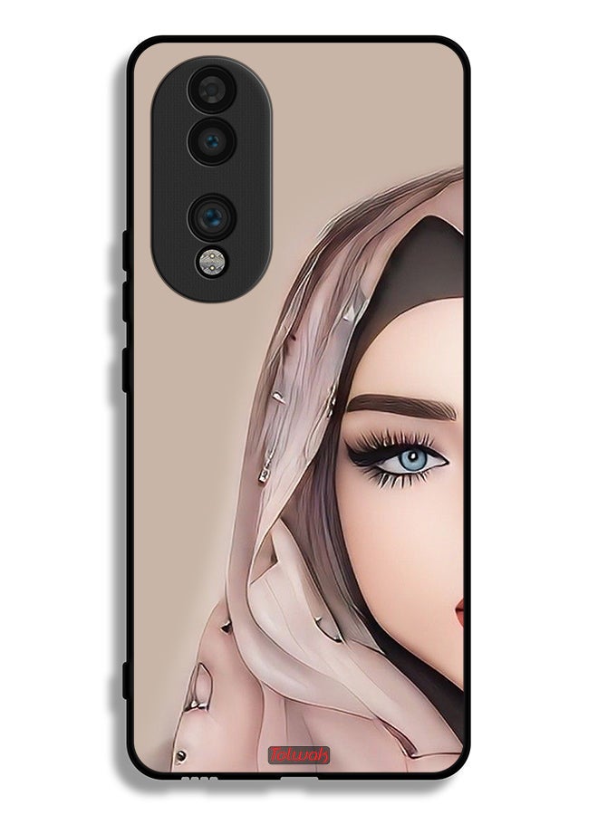 Tolwak Honor 70 Protective Case Cover Half Face Girl Art - Image 2