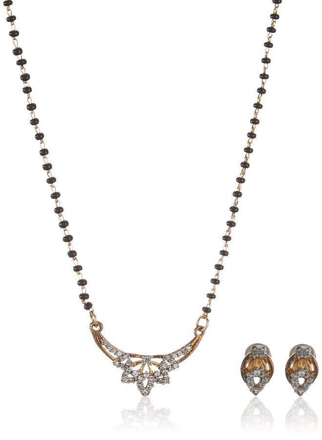 Estele Latest Fashion Jewellery Gold Plated Necklace Jewellery Swarovski Necklace Set for Women - Image 1