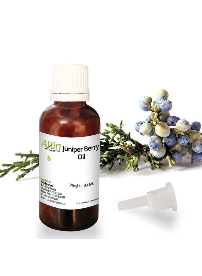 Allin Exporters Juniper Berry Essential Oil Pure Undiluted Therapeutic Grade For Skin Care & Hair Care 30 Ml  - Image 1