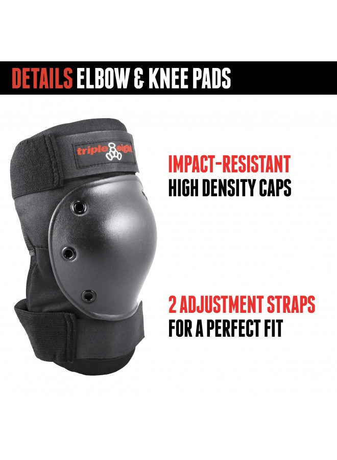 Triple 8 مجموعة وسادات سلسلة تريبل إيت سيفر مع وسادات للركب، وسادات للمرفقين ووسادات للمعصم، للأطفال، أسود - Image 4
