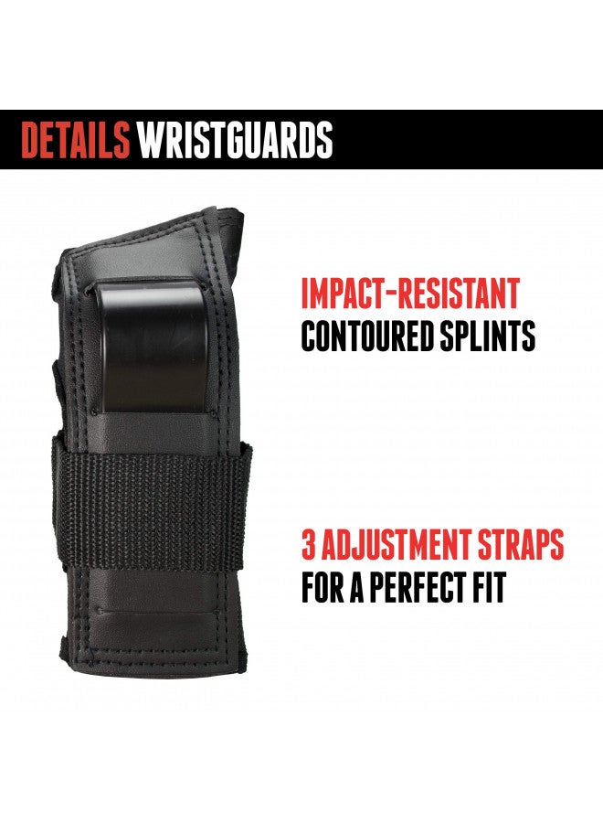 Triple 8 مجموعة وسادات سلسلة تريبل إيت سيفر مع وسادات للركب، وسادات للمرفقين ووسادات للمعصم، للأطفال، أسود - Image 5