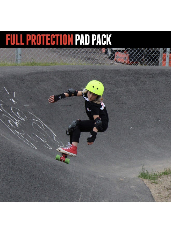 Triple 8 مجموعة وسادات سلسلة تريبل إيت سيفر مع وسادات للركب، وسادات للمرفقين ووسادات للمعصم، للأطفال، أسود - Image 2