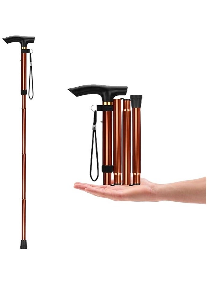 NOVAMED NOVAMED Aluminum Alloy Walking Sticks - Foldable Trekking Poles for Hiking - Anti-slip Cane for Elderly With Length Adjustable Stick - Image 1