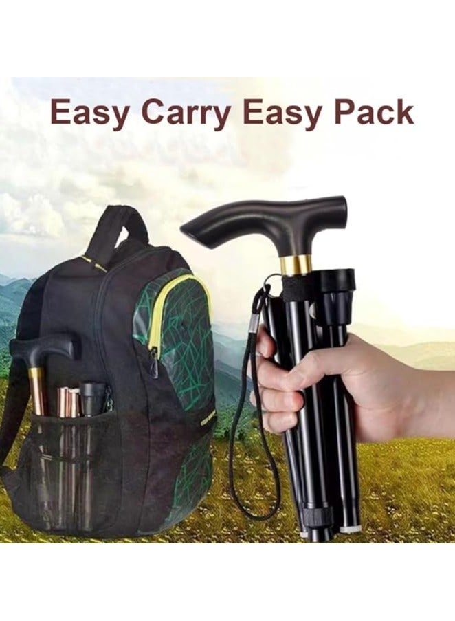 NOVAMED NOVAMED Aluminum Alloy Walking Sticks - Foldable Trekking Poles for Hiking - Anti-slip Cane for Elderly With Length Adjustable Stick - Image 3