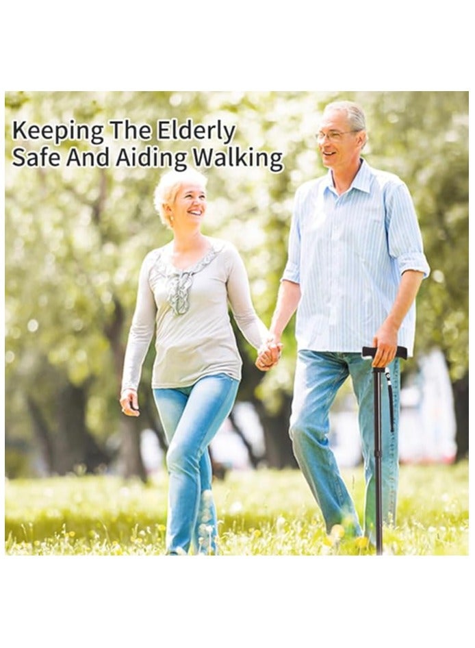 NOVAMED NOVAMED Aluminum Alloy Walking Sticks - Foldable Trekking Poles for Hiking - Anti-slip Cane for Elderly With Length Adjustable Stick - Image 5