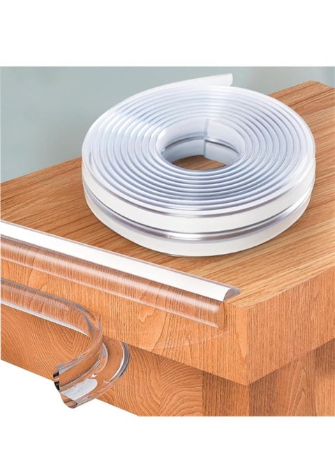 Silicone Soft Corner Protectors for Kids, 2M Baby Proofing Corner Protectors Pre-Tape Adhesive Table Edge Protector Strip for Kids Safety Child Table Cabinets Furniture Bumper for Table Cabinets Drawers