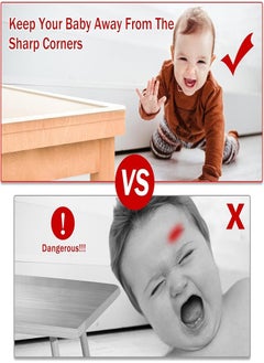 Generic Silicone Soft Corner Protectors for Kids, 2M Baby Proofing Corner Protectors Pre-Tape Adhesive Table Edge Protector Strip for Kids Safety Child Table Cabinets Furniture Bumper for Table Cabinets Drawers  - Image 5