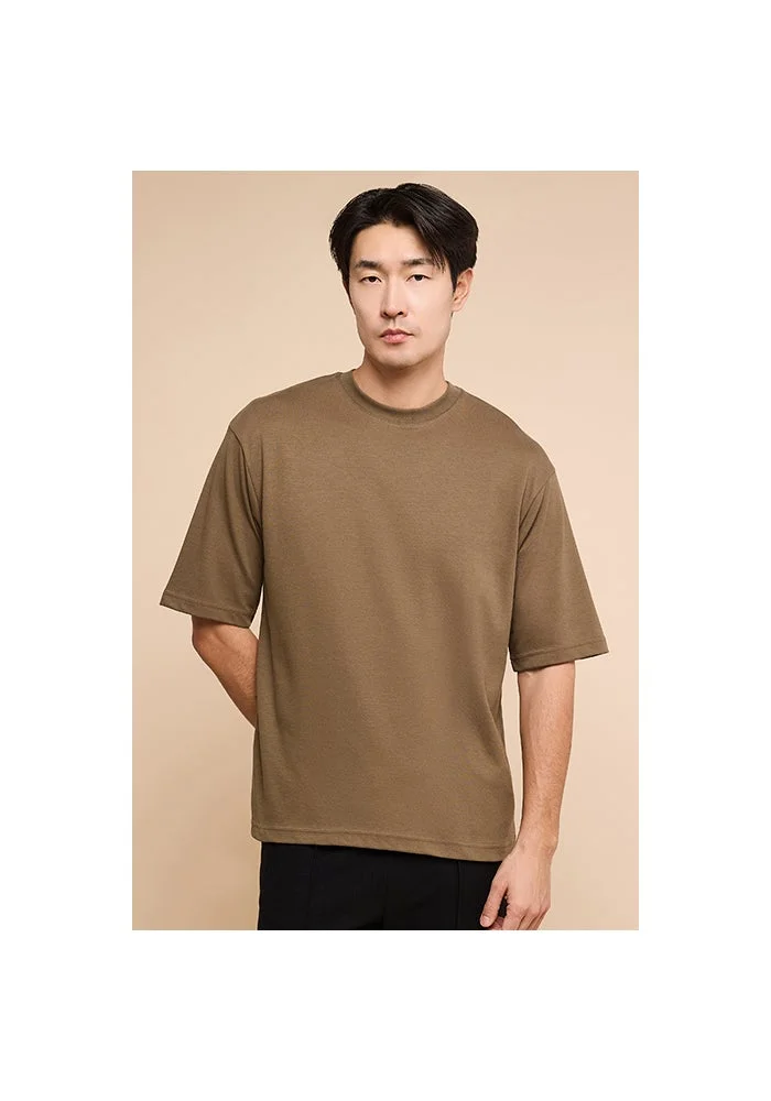 R&b Solid T-Shirt with Crew Neck and Short Sleeves