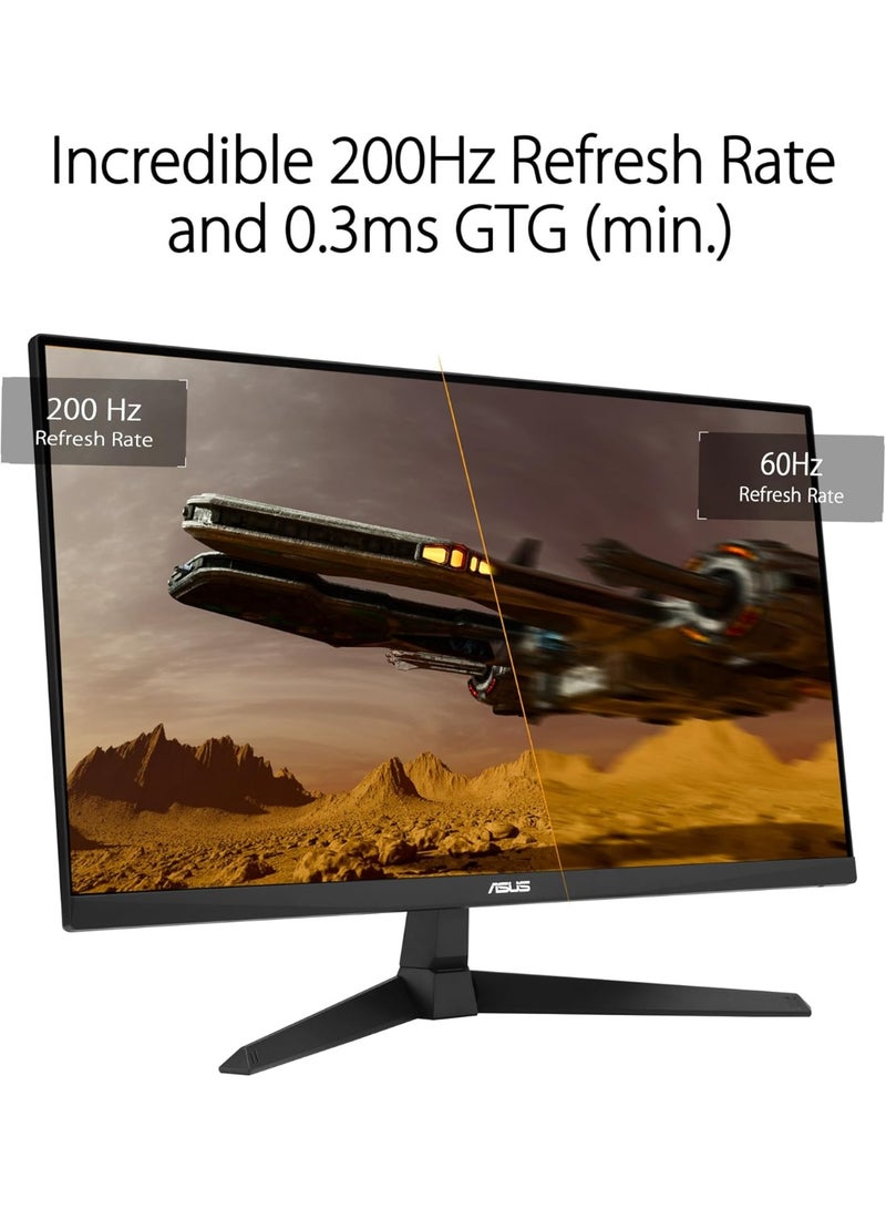 أسوس شاشة الألعاب ASUS TUF VG259Q5A: 24.5 بوصة، دقة Full HD (1920x1080)، 200 هرتز، IPS سريع، ELMB، 0.3 مللي ثانية GTG (أدنى)، مكبر صوت ستيريو، مركز DisplayWidget - أسود - Image 5