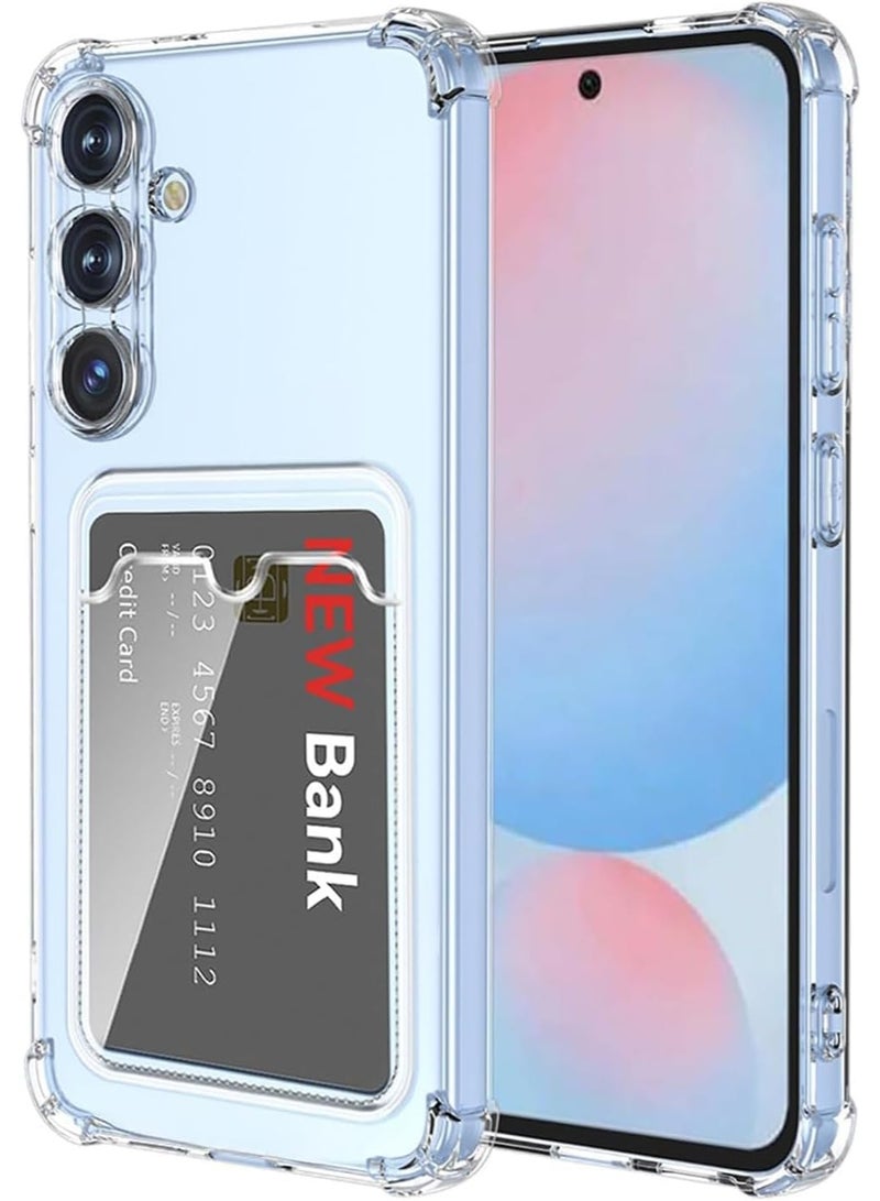 Wallet Phone Case Slim Fit Card Slot Transparent Case Protective Soft Shockproof Case with Card Holder For Samsung Galaxy A56  - Image 1
