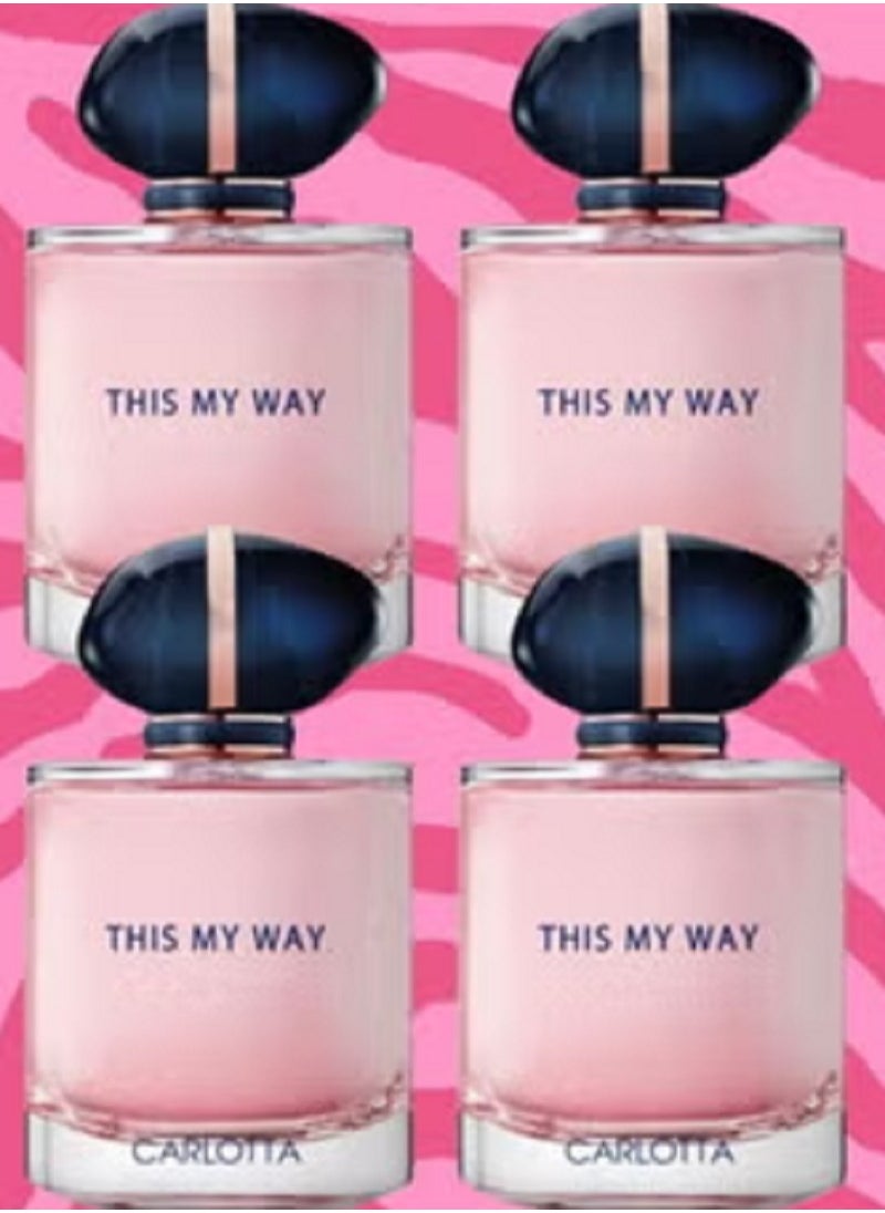 Carlotta 4 Pieces This My Way Carlotta Perfume EDT 100ML  - Image 1