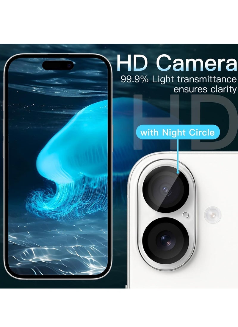 vesus 3-Pack Camera Lens Protector for iPhone 16 Plus (6.7-Inch) â€“ 9H Tempered Glass, Anti-Scratch, Case Friendly, HD Clear, Night Shot Compatible - Image 5