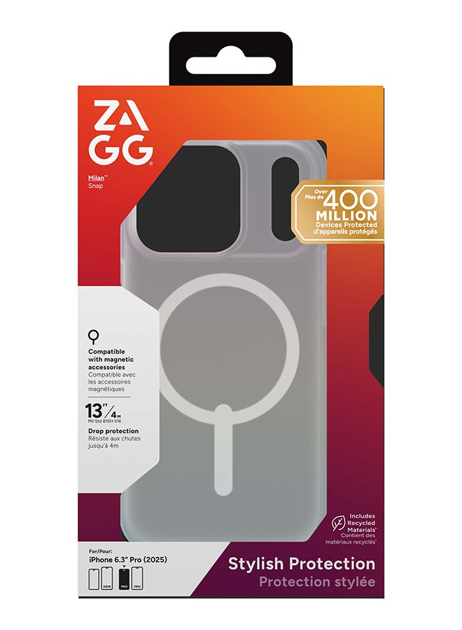 ZAGG iPhone 17 Pro Max Case – Milan Snap MagSafe Compatible Cover with Graphene Strength, 13 ft Drop Protection & Anti-Yellowing – Iridescent - Image 1