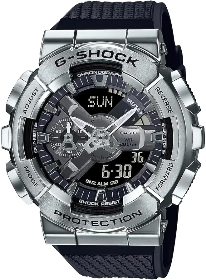 CASIO G-Shock GM-110-1ADR Metal Face Men's Digital-Analog Wrist Watch