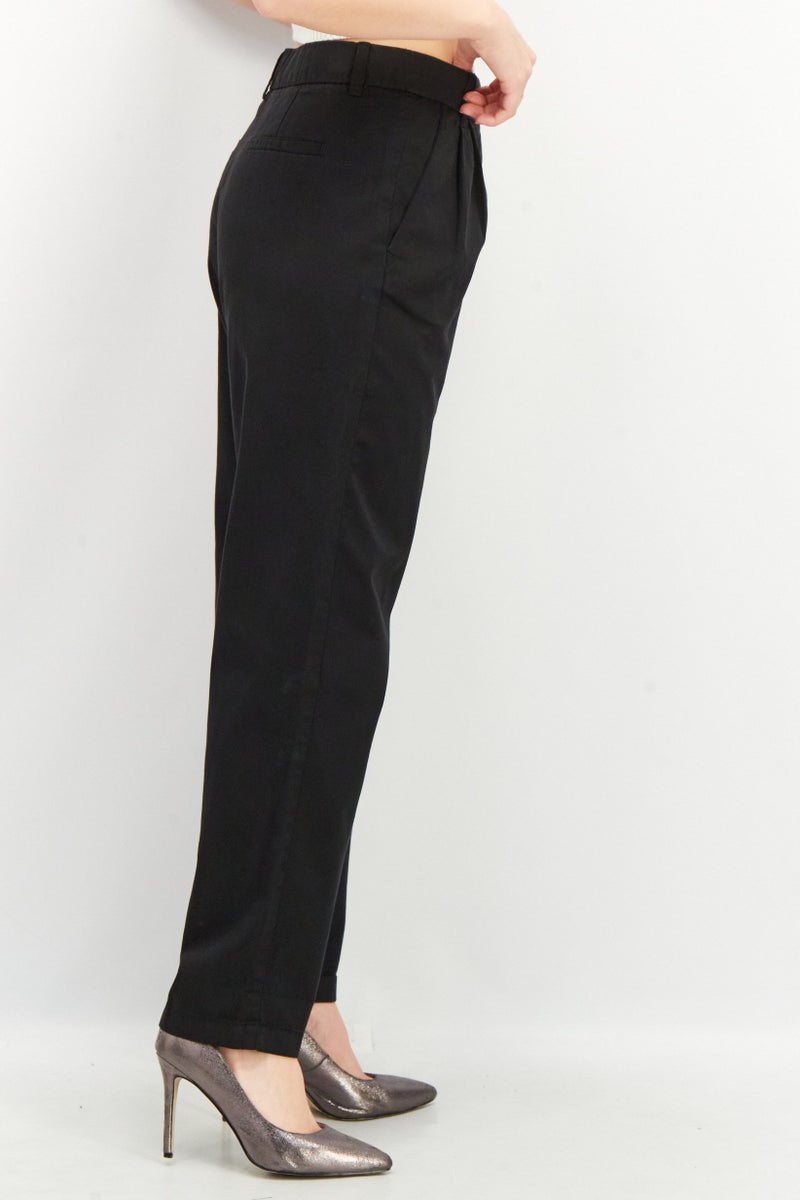 ESPRIT سروال تشينو نسائي بقصة عادية بطول 28، أسود - Image 3