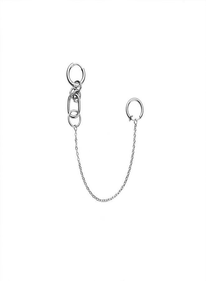 xinxingin Lip Ring Chain To Ear Hoop Nose Ring, Fake Lip Ring, Lip Cuff for Women,Fake Body Jewelry for Women, Party, Wedding, Festival Accessories - Image 1